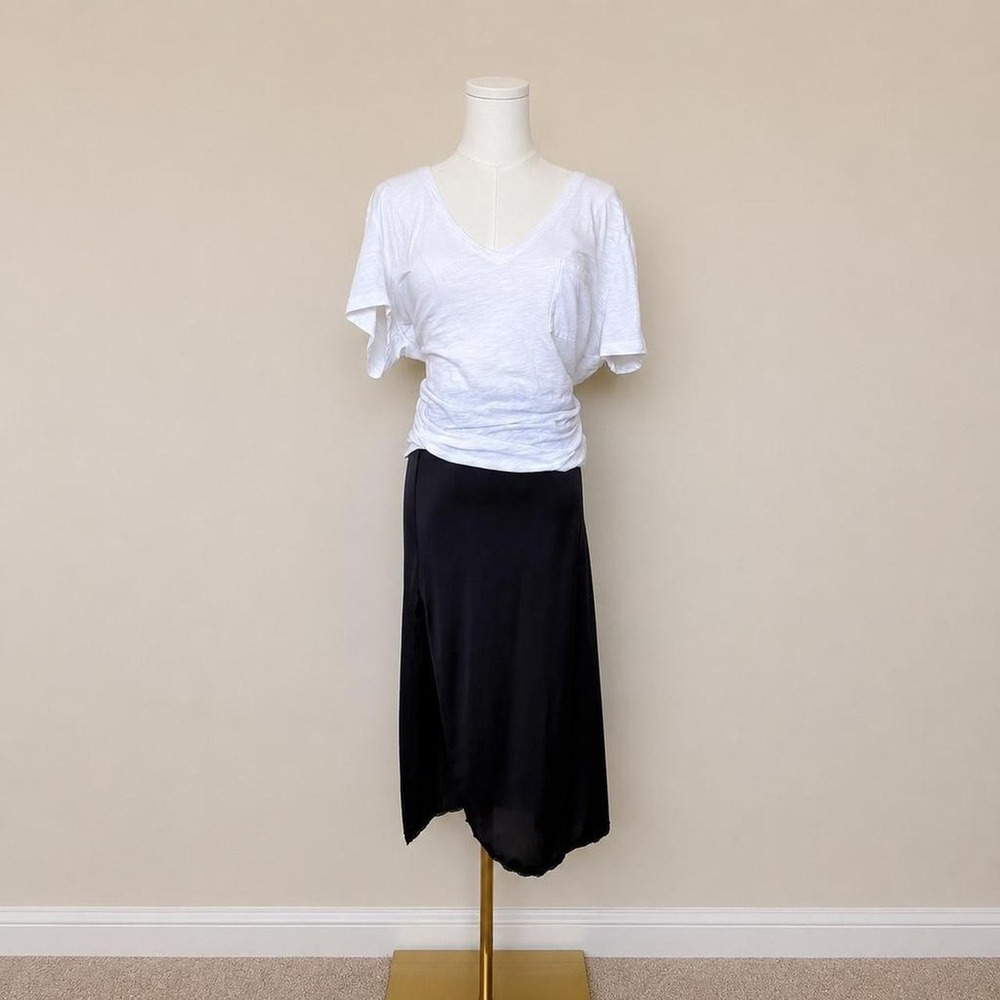 Black Half Slip Midi Length Lace Lingerie Skirt Goth Dark Academia Y2K‎